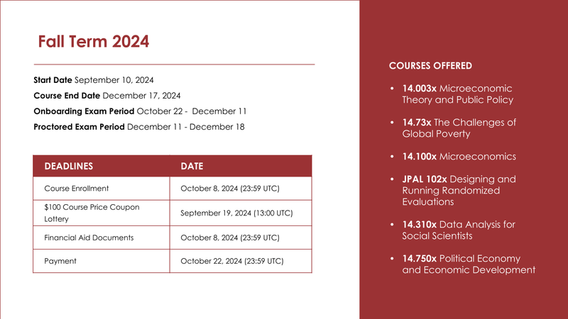 Fall 2024 Course Schedule